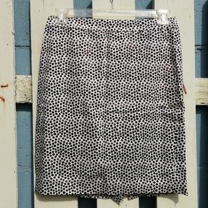 J. Crew polka dot pencil skirt